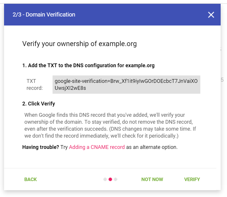 Domain Verification